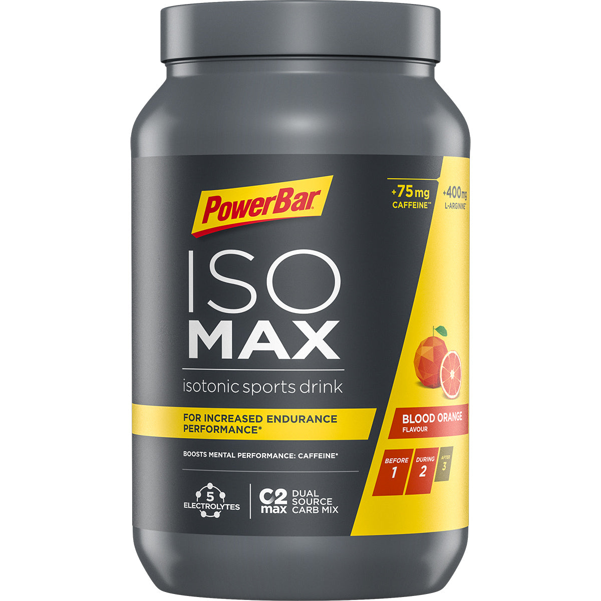 POWERBAR ISOMAX SPORTS DRINK BLOOD ORANGE 1200G TUB
