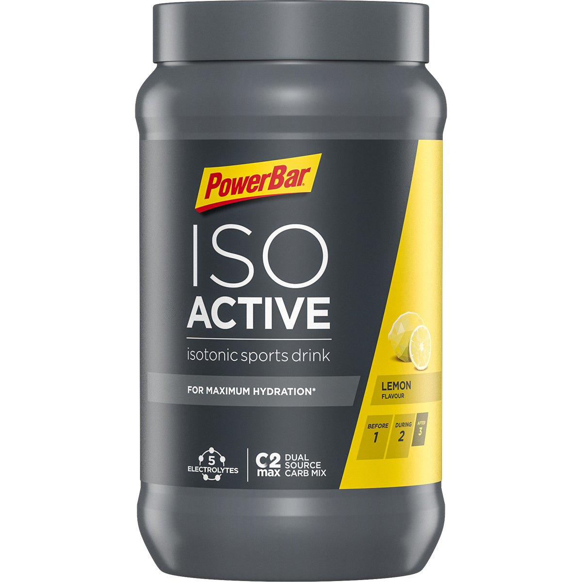POWERBAR ISOACTIVE SPORTS DRINK LEMON 600G TUB POWERBAR