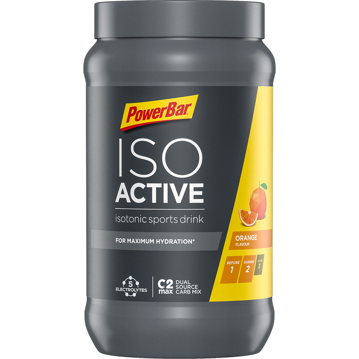 POWERBAR ISOACTIVE SPORTS DRINK ORANGE 600G TUB