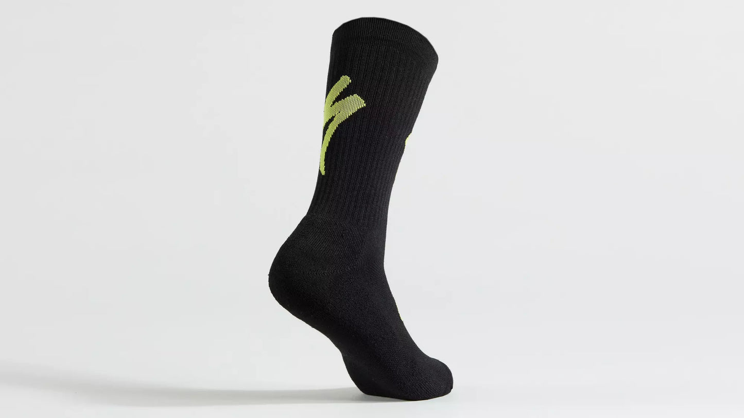 TECHNO MTB TALL LOGO SOCK BLK/HYP S