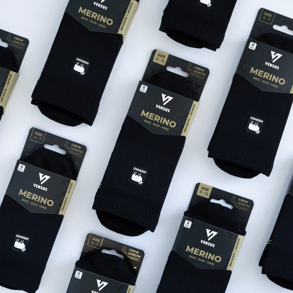 VERSUS MERINO SOCK BLACK VERSUS