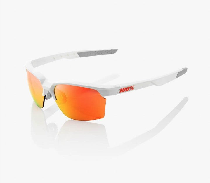 100% SPORTCOUPE – SOFT TACT WHITE – HIPER RED MULTILAYER MIRROR LENS